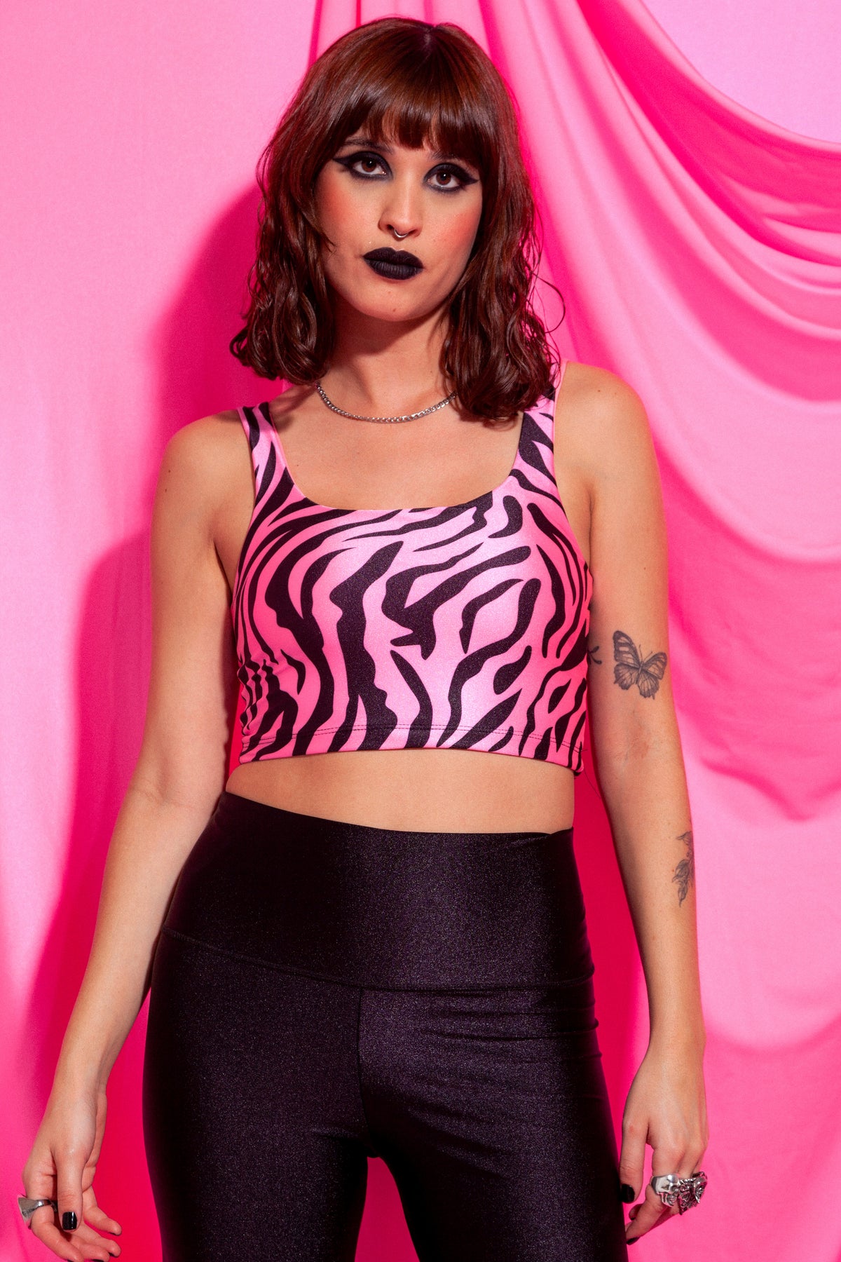 Punk Annie Top - Pink Zebra